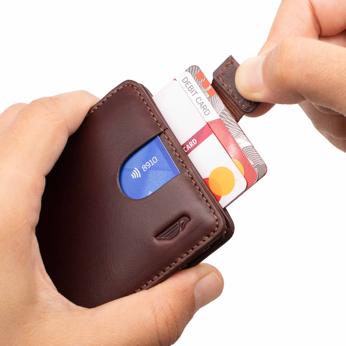 Chocolate, Slim Wallet for Men With Money Clip