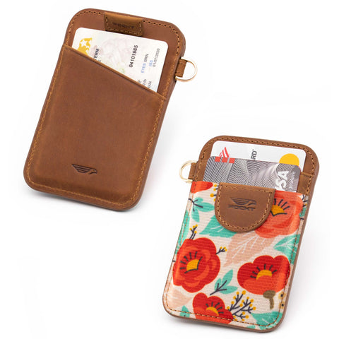 Card holder - Brown fabric card holder