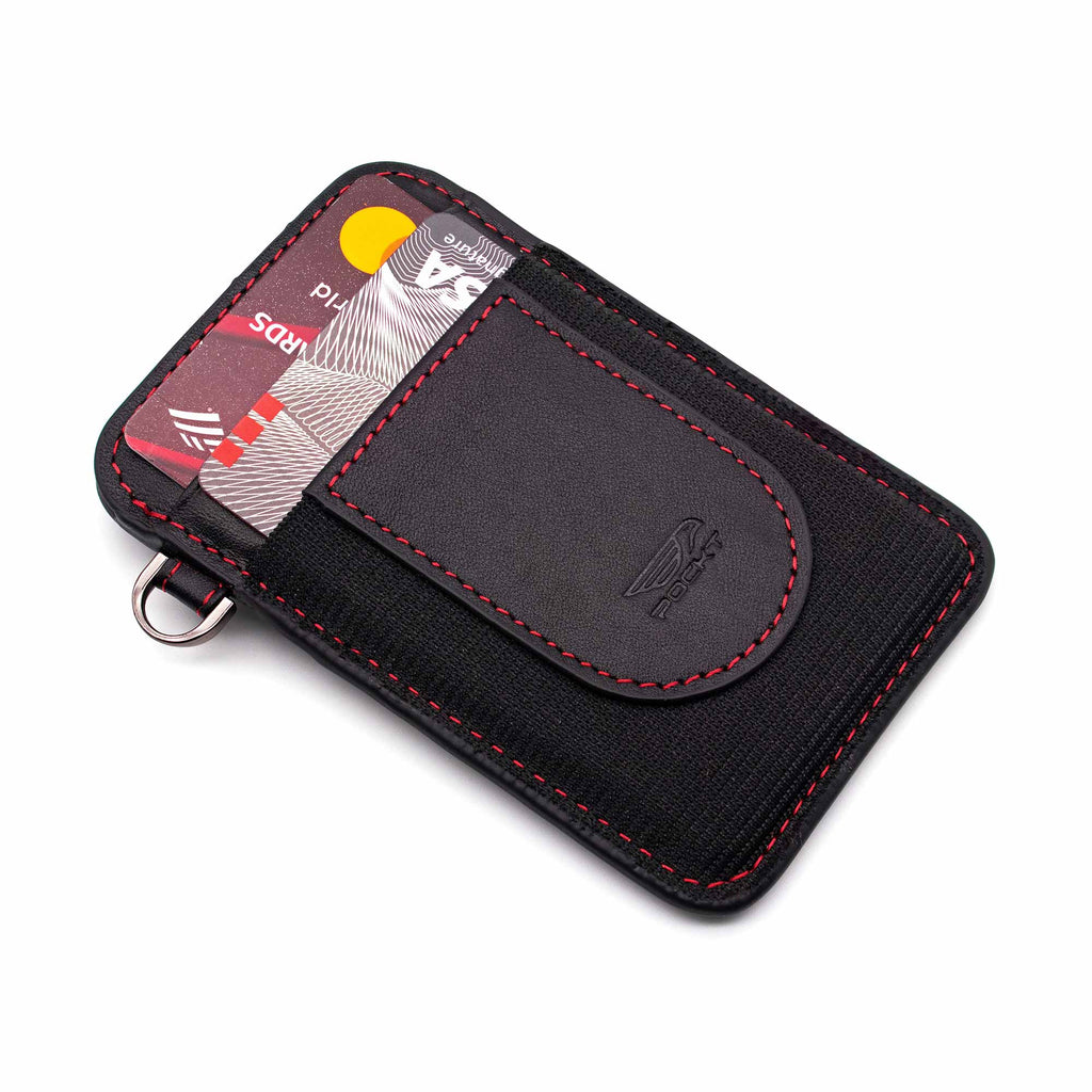 Black & Red, Vertical Credit Card Wallet