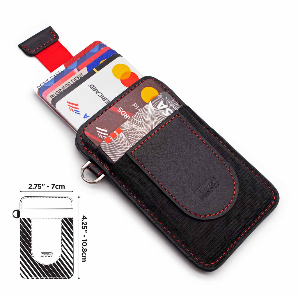 Black & Red, Vertical Credit Card Wallet