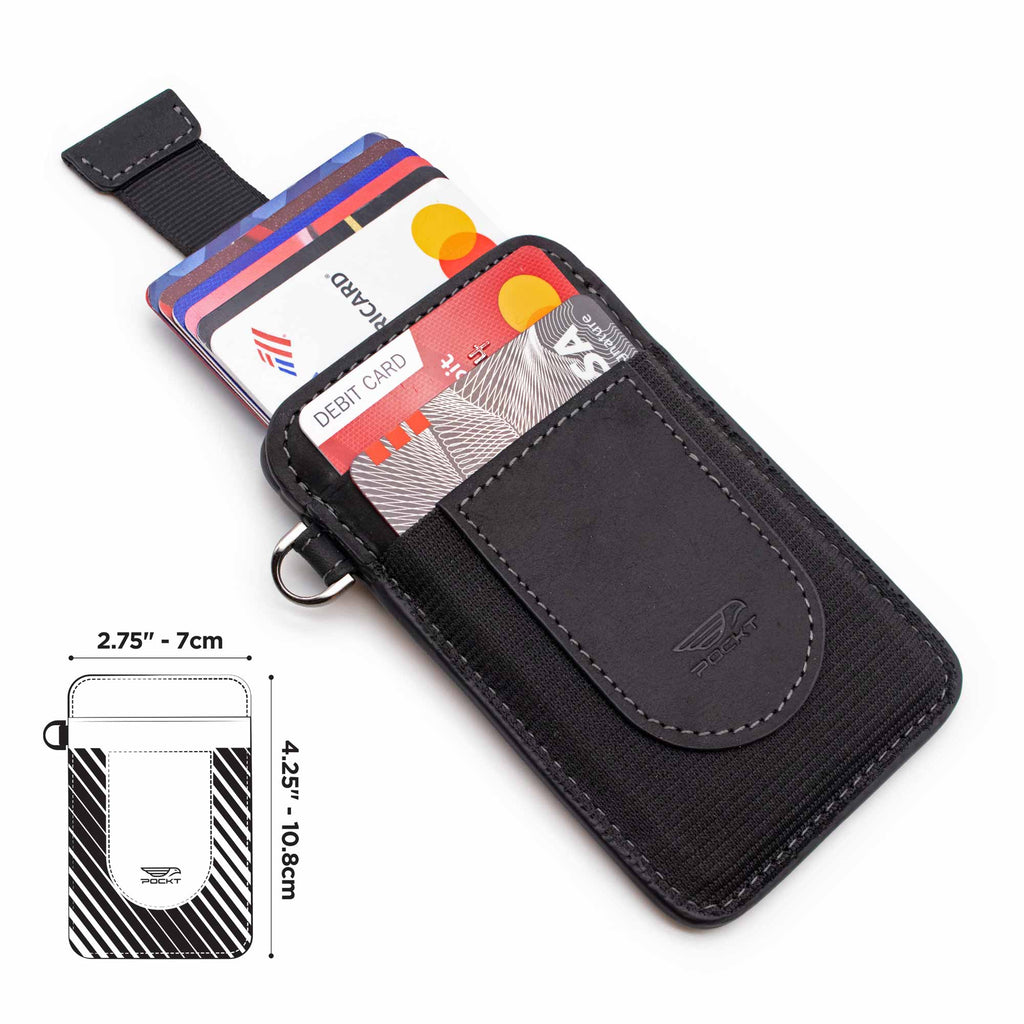 Black Vintage | Vertical Credit Card Wallet | POCKT®