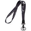 Neck lanyard black and white marble pattern with 2 key rings