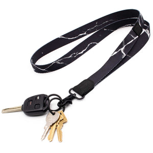 Black marble neck lanyard with keys and car key